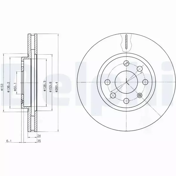 DELPHI TARCZE HAMULCOWE PRZÓD BG3569 