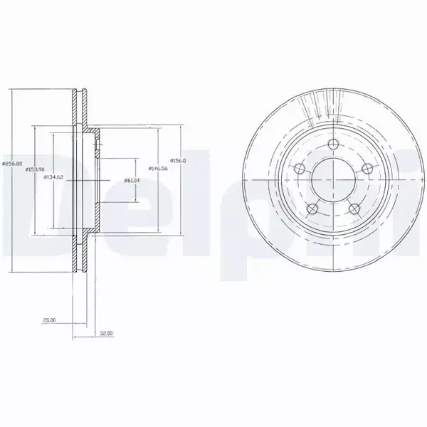 DELPHI TARCZE HAMULCOWE PRZÓD BG3594 