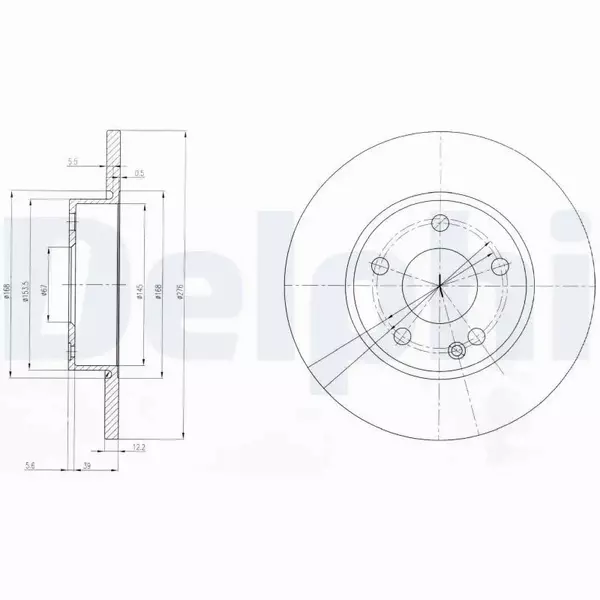 DELPHI TARCZE HAMULCOWE PRZÓD BG3840 