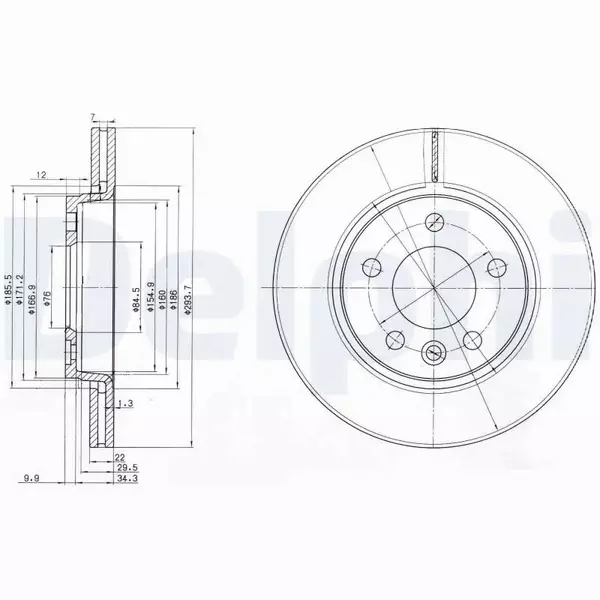 DELPHI TARCZE HAMULCOWE TYŁ BG3893 