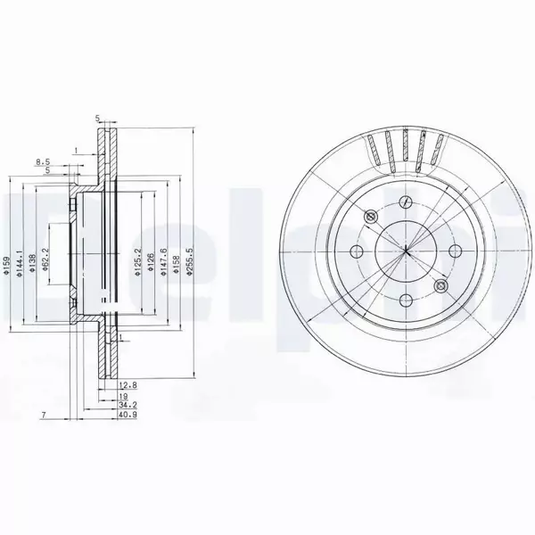 DELPHI TARCZE HAMULCOWE PRZÓD BG3934 