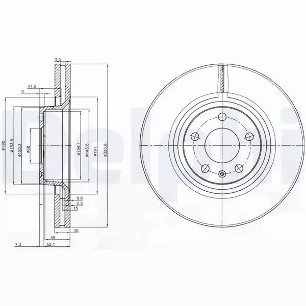 DELPHI TARCZE HAMULCOWE PRZÓD BG3939 