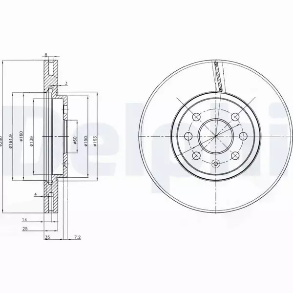 DELPHI TARCZE+KLOCKI PRZÓD OPEL ASTRA G 280MM 4ŚR 