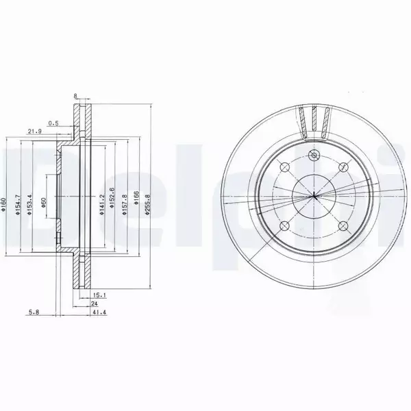 DELPHI TARCZE HAMULCOWE PRZÓD BG4003 