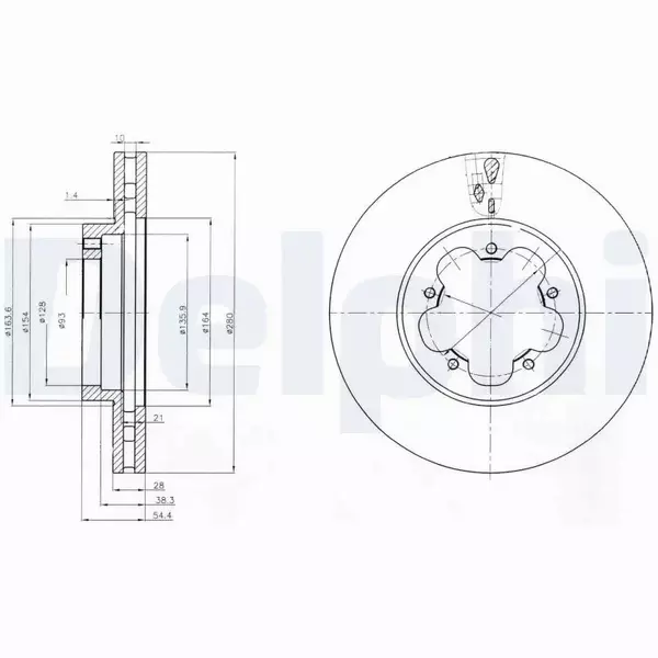 DELPHI TARCZE HAMULCOWE PRZÓD BG4007 