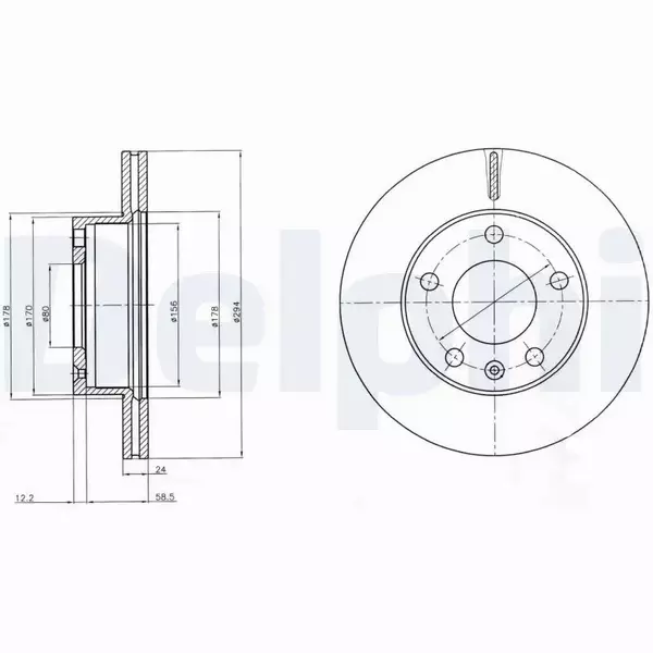 DELPHI TARCZE HAMULCOWE PRZÓD BG4023 