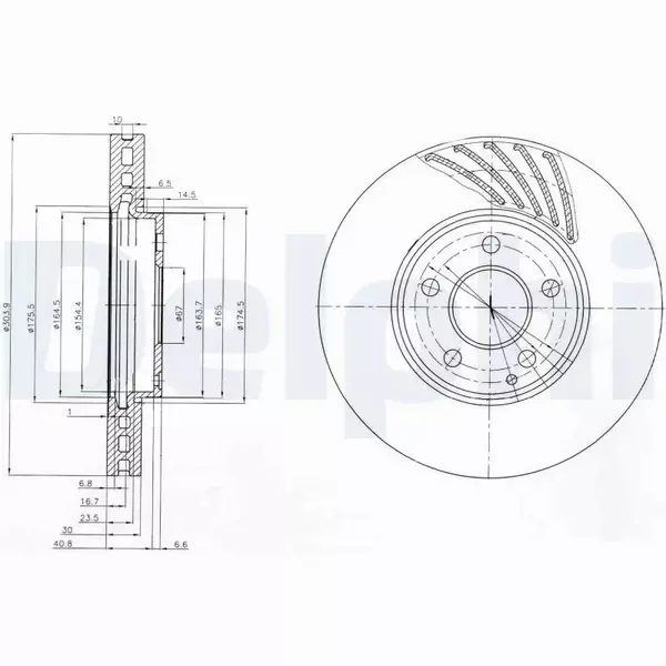 DELPHI TARCZE HAMULCOWE PRZÓD BG4029 