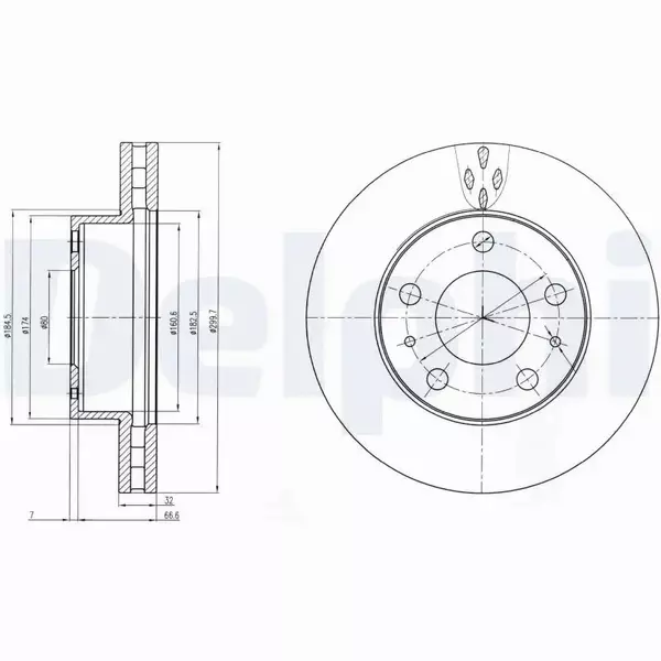 DELPHI TARCZE HAMULCOWE PRZÓD BG4060 