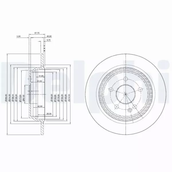 DELPHI TARCZE HAMULCOWE TYŁ BG4063C 