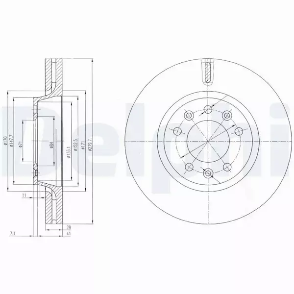 DELPHI TARCZE HAMULCOWE PRZÓD BG4084 