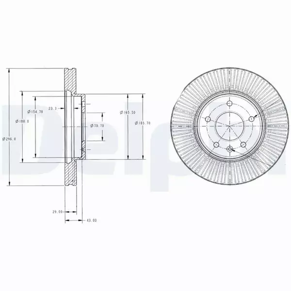 DELPHI TARCZE HAMULCOWE PRZÓD BG4092C 