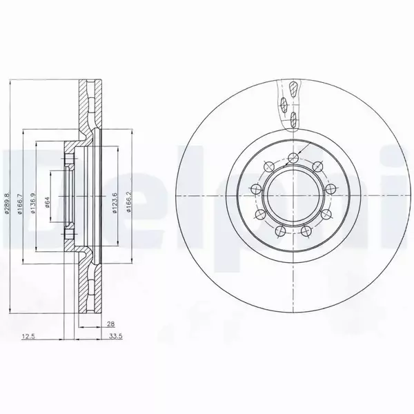 DELPHI TARCZA HAMULCOWA BG4101 