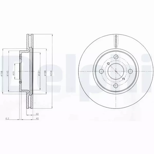 DELPHI TARCZE HAMULCOWE PRZÓD BG4116C 