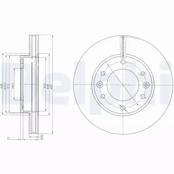 DELPHI TARCZE HAMULCOWE PRZÓD BG4137 