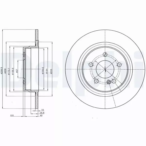 DELPHI TARCZE HAMULCOWE TYŁ BG4153 