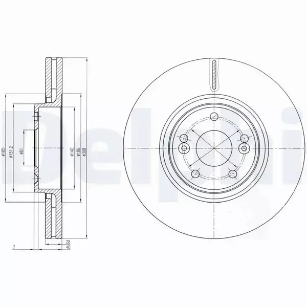 DELPHI TARCZE HAMULCOWE PRZÓD BG4167 