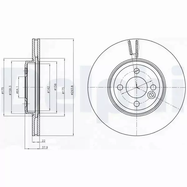 DELPHI TARCZE HAMULCOWE PRZÓD BG4184 