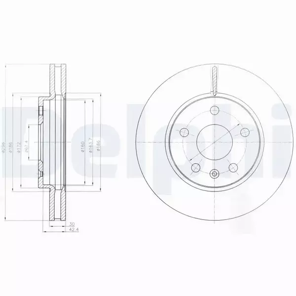 DELPHI TARCZE+KLOCKI PRZÓD OPEL INSIGNIA A 296MM 