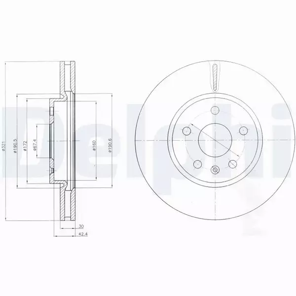 DELPHI TARCZE HAMULCOWE PRZÓD BG4189 