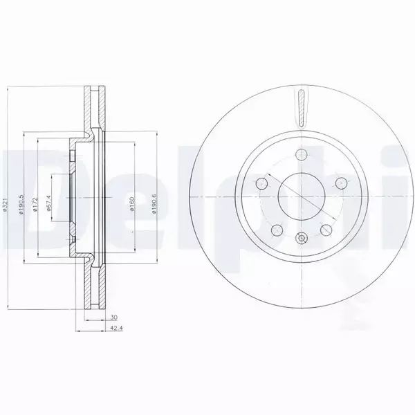 DELPHI TARCZE HAMULCOWE PRZÓD BG4189C 