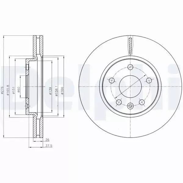 DELPHI TARCZE HAMULCOWE PRZÓD BG4191 