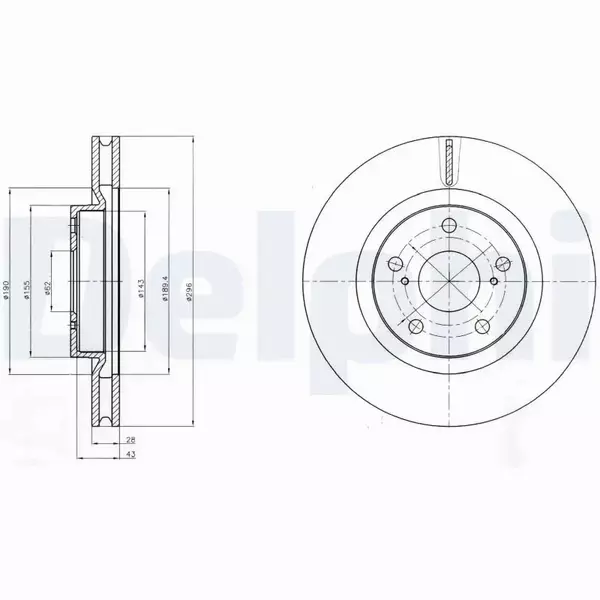 DELPHI TARCZE HAMULCOWE PRZÓD BG4192 