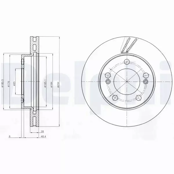 DELPHI TARCZE HAMULCOWE PRZÓD BG4206 