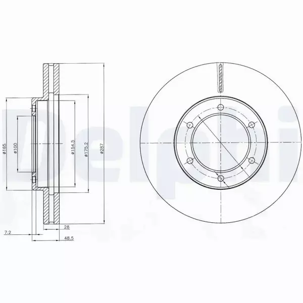 DELPHI TARCZE HAMULCOWE PRZÓD BG4209 