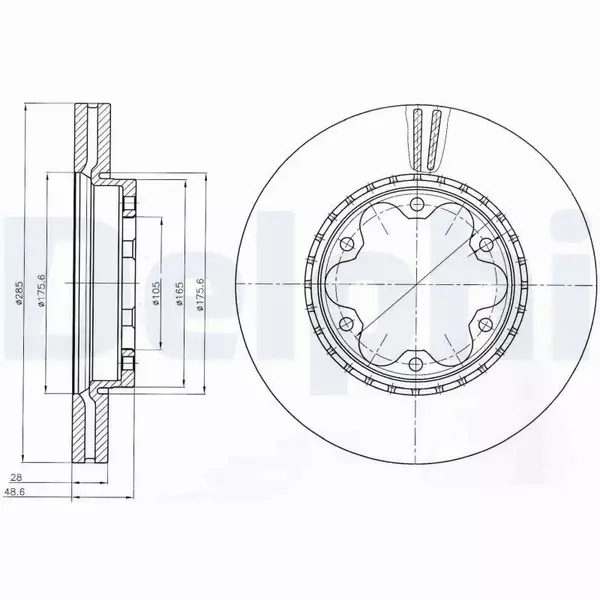 DELPHI TARCZE HAMULCOWE PRZÓD BG4210 