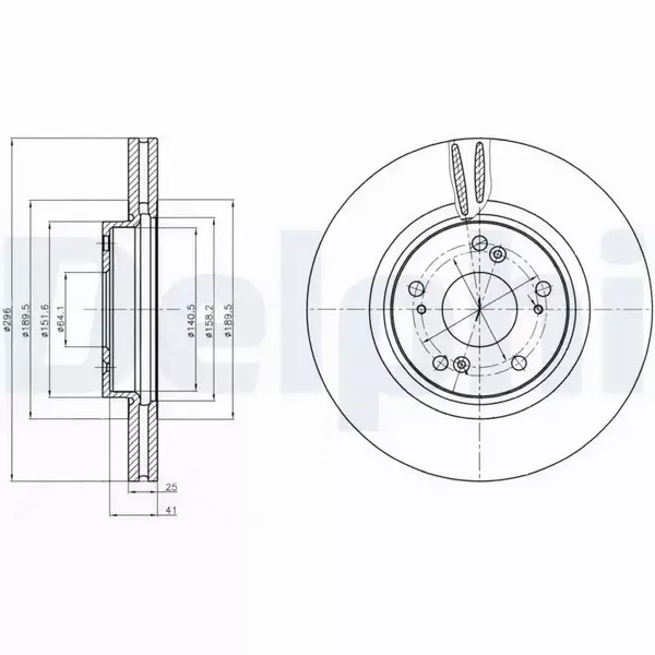 DELPHI TARCZE HAMULCOWE PRZÓD BG4224 