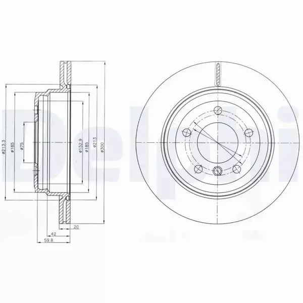 DELPHI TARCZE HAMULCOWE TYŁ BG4243C 