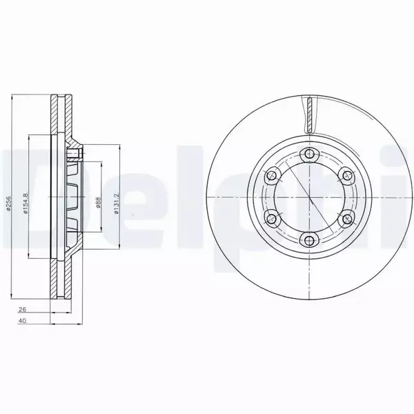 DELPHI TARCZE HAMULCOWE PRZÓD BG4252 