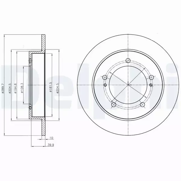 DELPHI TARCZE HAMULCOWE PRZÓD BG4289 