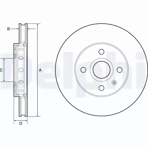 DELPHI TARCZE HAMULCOWE PRZÓD BG4647C 