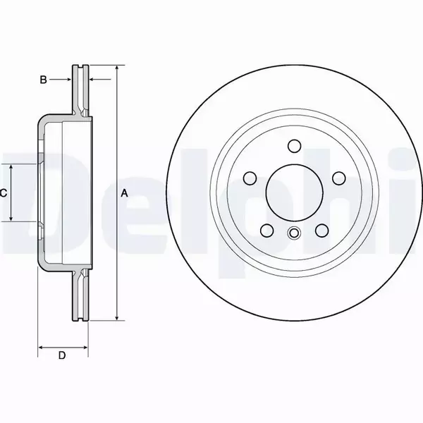 DELPHI TARCZE+KLOCKI TYŁ BMW 5 F10 F11 330MM 