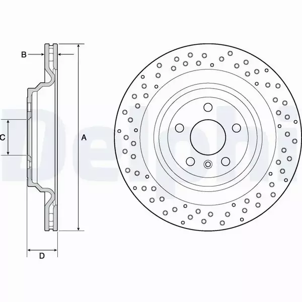 DELPHI TARCZA HAMULCOWA BG4699C 