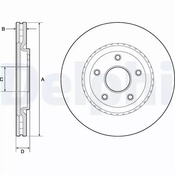 DELPHI TARCZE HAMULCOWE PRZÓD BG4759C 