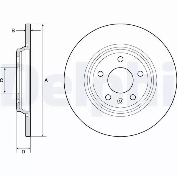 DELPHI TARCZA HAMULCOWA BG4800C 