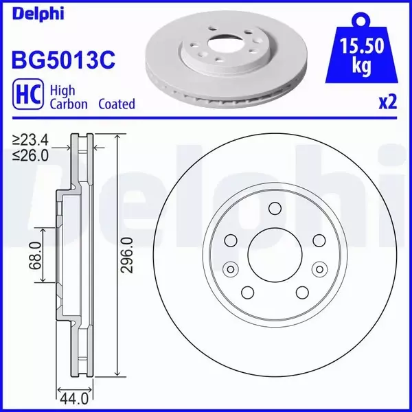 DELPHI TARCZE+KLOCKI PRZÓD RENAULT MEGANE IV TALISMAN 320MM 