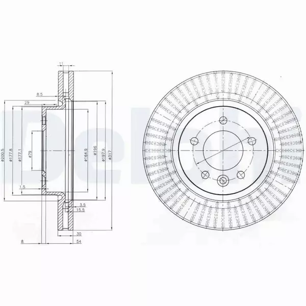 DELPHI TARCZE HAMULCOWE PRZÓD BG9006C 