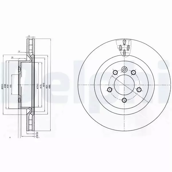 DELPHI TARCZE HAMULCOWE PRZÓD BG9007C 