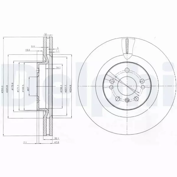 DELPHI TARCZE HAMULCOWE PRZÓD BG9013 