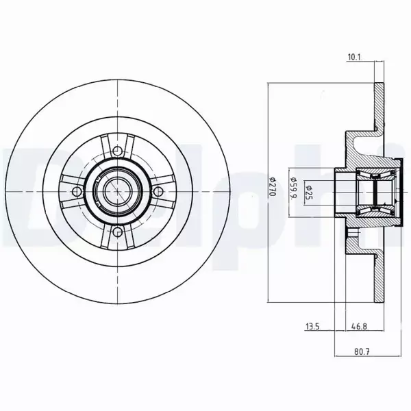 DELPHI TARCZE HAMULCOWE TYŁ BG9032RS 