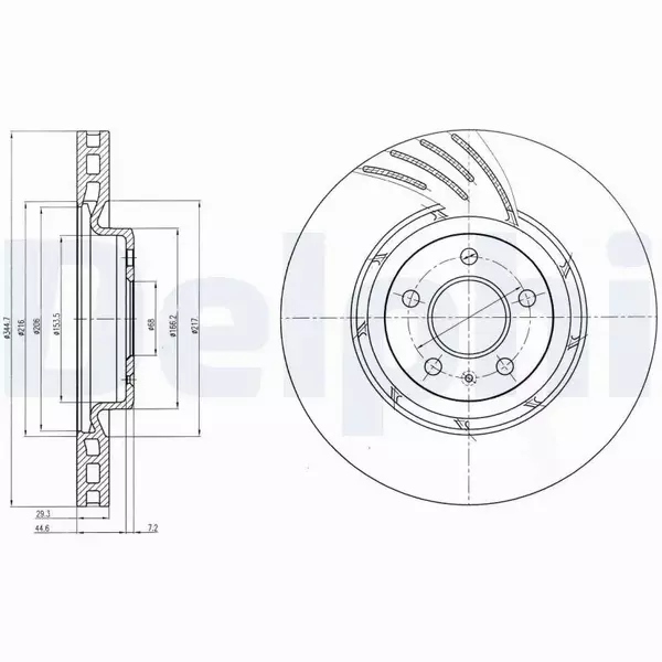 DELPHI TARCZE HAMULCOWE PRZÓD BG9052 