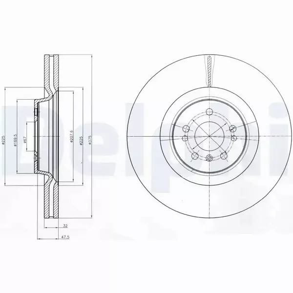 DELPHI TARCZE HAMULCOWE PRZÓD BG9060C 