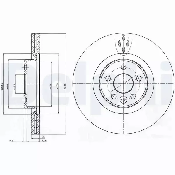 DELPHI TARCZE HAMULCOWE PRZÓD BG9077C 