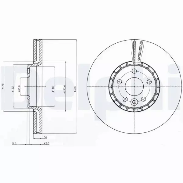 DELPHI TARCZE HAMULCOWE PRZÓD BG9085 