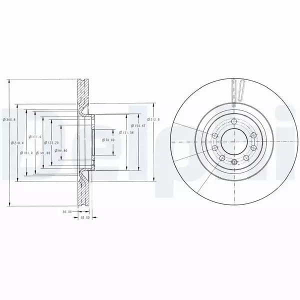 DELPHI TARCZE HAMULCOWE PRZÓD BG9098 