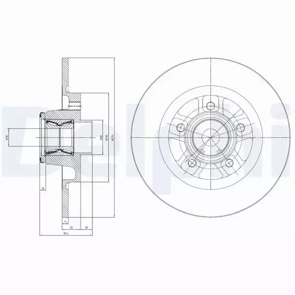 DELPHI TARCZE HAMULCOWE TYŁ BG9113RSC 