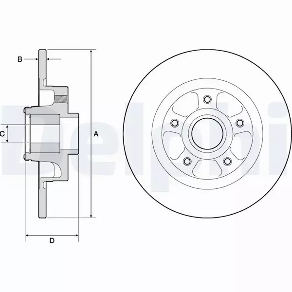 DELPHI TARCZE HAMULCOWE TYŁ BG9132RSC 